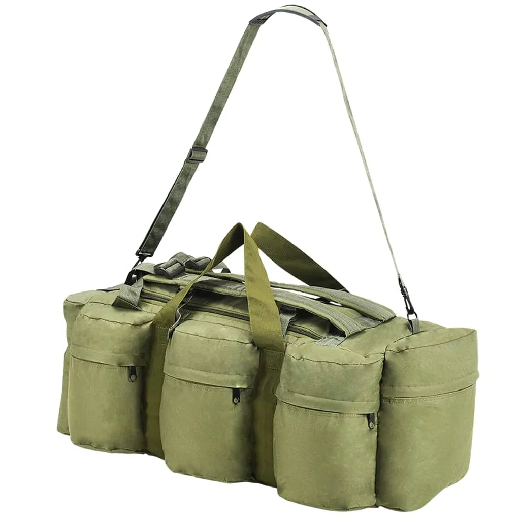 vidaXL 3-in-1 Army-Style Duffel Bag 90 L Olive Green