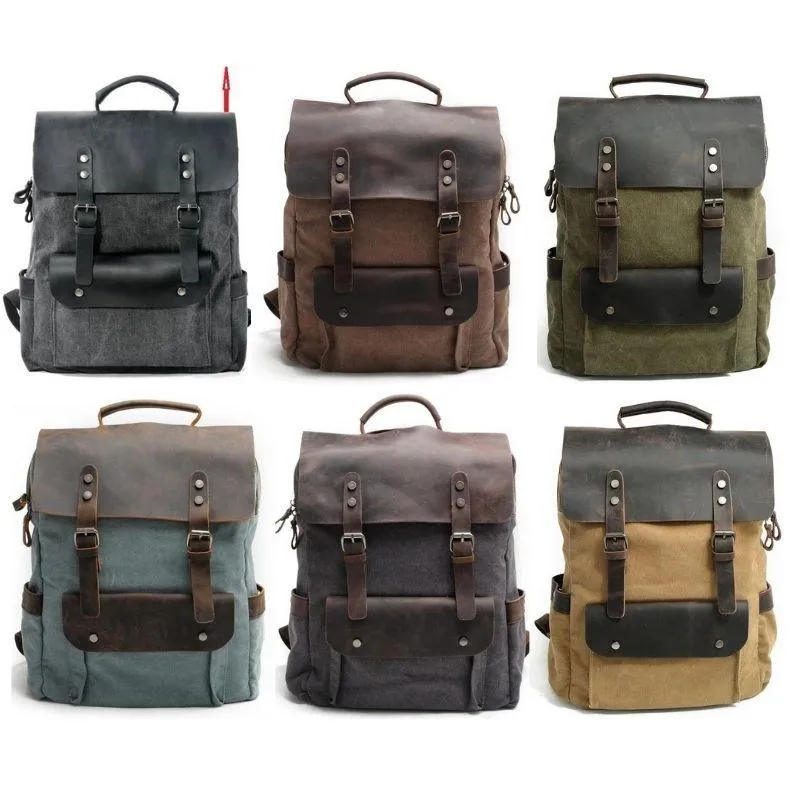 Vintage Canvas Laptop Backpack