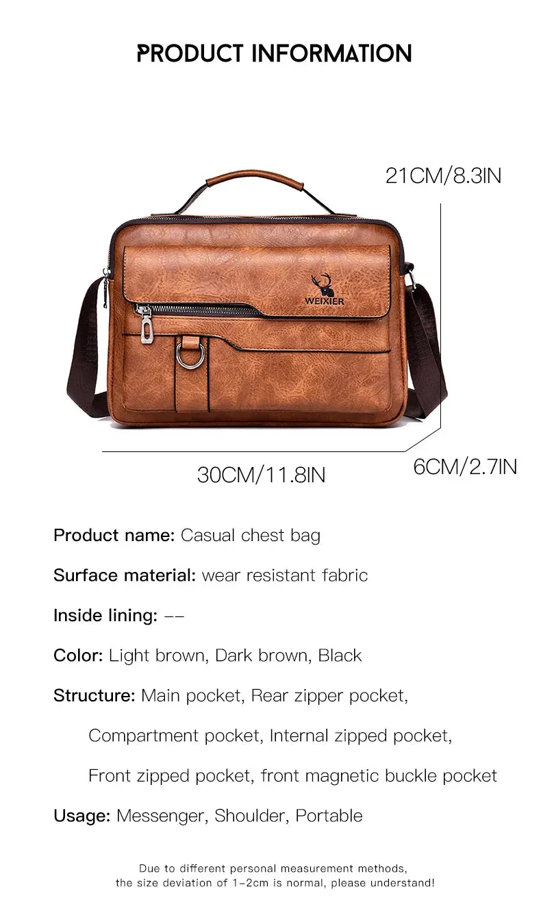 Vintage Leather handbag For Men