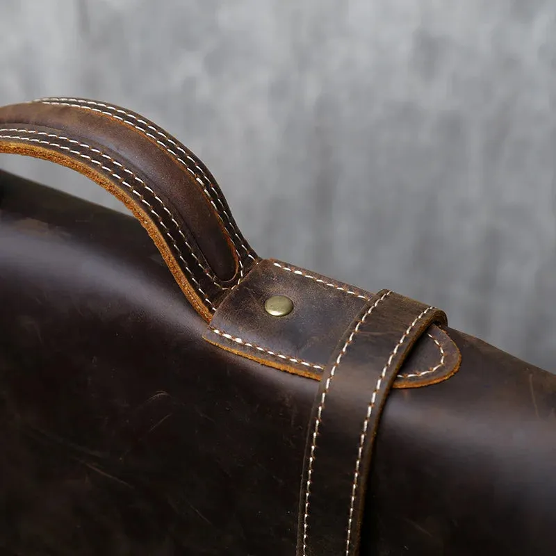 Vintage Leather Messenger Bag - Timeless Style and Durability