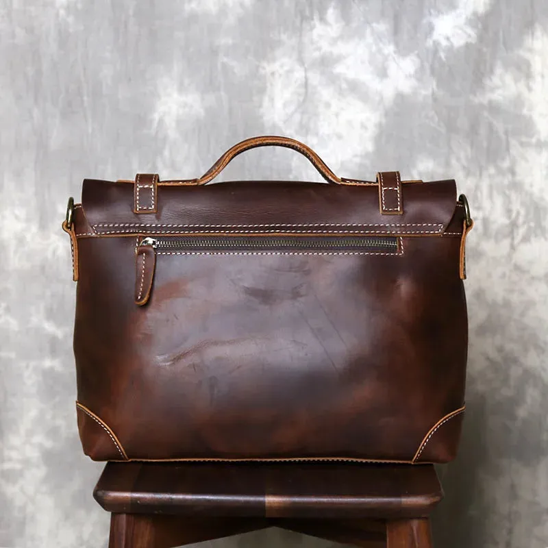 Vintage Leather Messenger Bag - Timeless Style and Durability