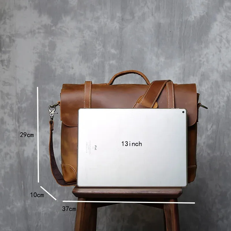 Vintage Leather Messenger Bag - Timeless Style and Durability