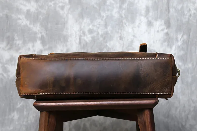 Vintage Leather Messenger Bag - Timeless Style and Durability