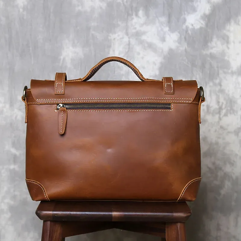 Vintage Leather Messenger Bag - Timeless Style and Durability