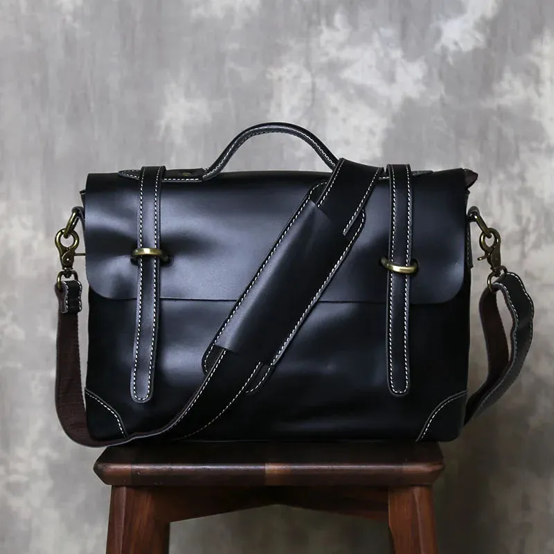 Vintage Leather Messenger Bag - Timeless Style and Durability