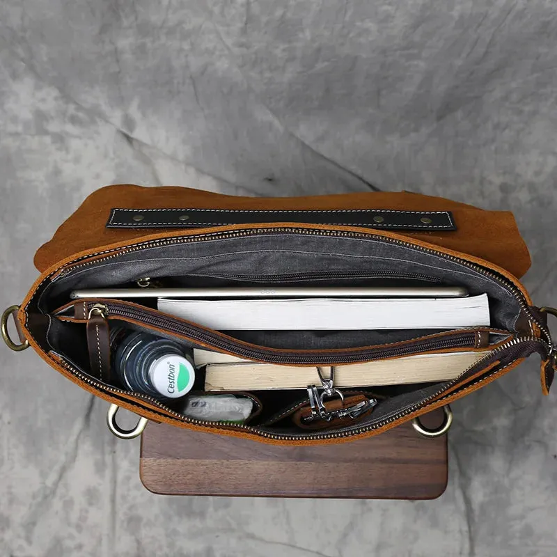 Vintage Leather Messenger Bag - Timeless Style and Durability