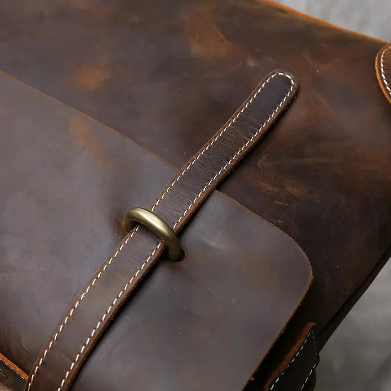 Vintage Leather Messenger Bag - Timeless Style and Durability