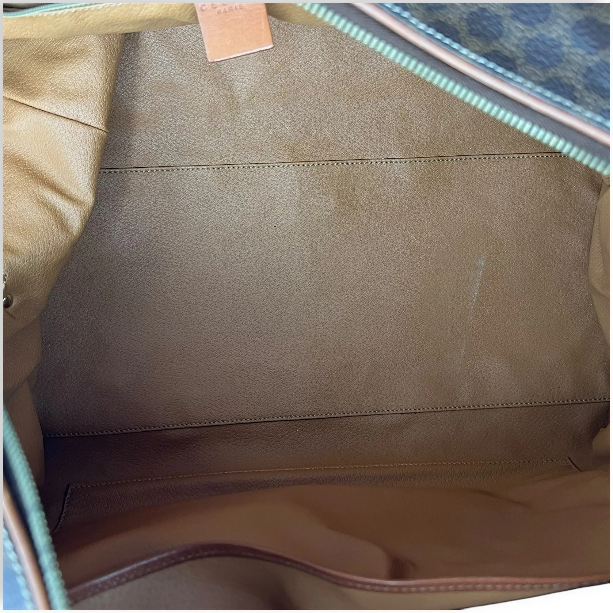 Vintage Macadam Brown Duffle Bag in Coated Canvas, Gold hardware