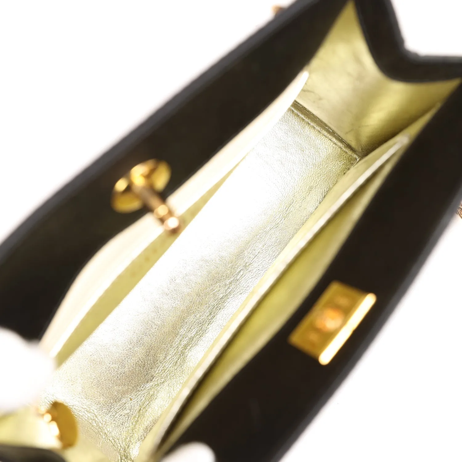 Vintagetrendy Inspired  Chanel Square Shoulder Bag Black Satin Gold Hardware