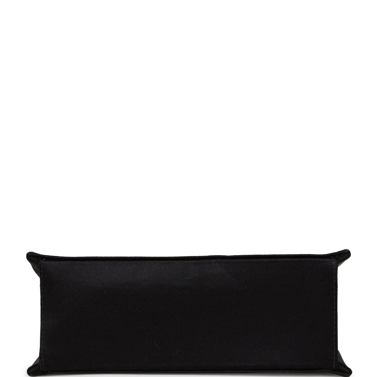 Vintagetrendy Inspired  Chanel Square Shoulder Bag Black Satin Gold Hardware