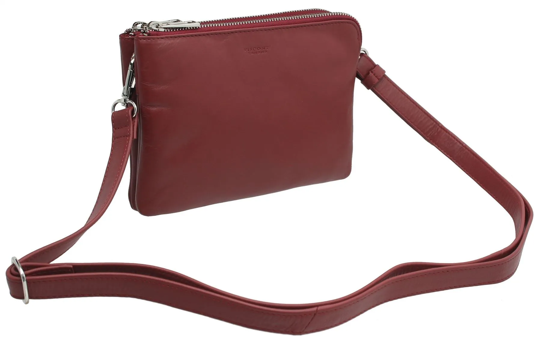 Visconti Leather Eden Clutch/Small Zip Top Shoulder Bag S9