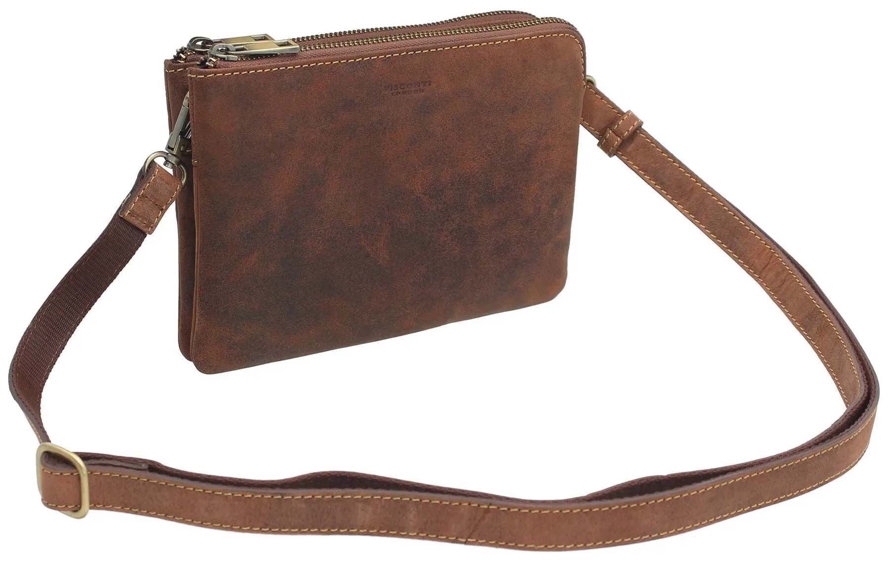 Visconti Leather Eden Clutch/Small Zip Top Shoulder Bag S9