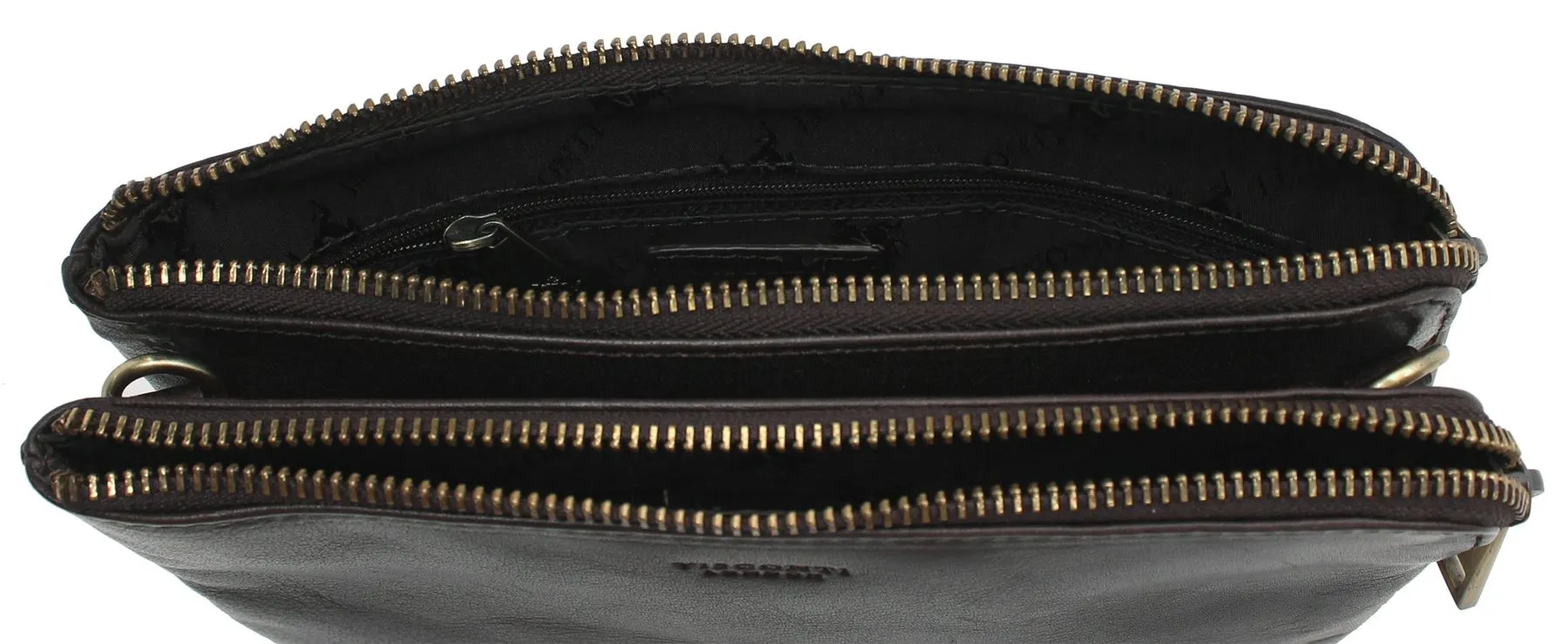 Visconti Leather Eden Clutch/Small Zip Top Shoulder Bag S9