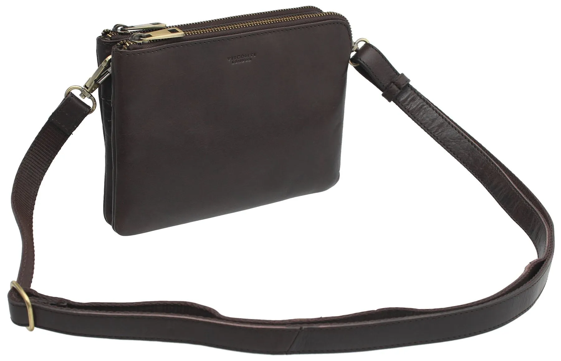 Visconti Leather Eden Clutch/Small Zip Top Shoulder Bag S9