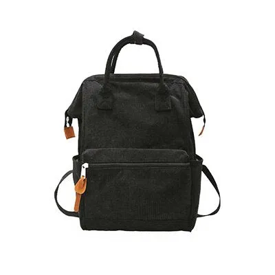 Vvsha Corduroy School Bags For Women Casual Tote Back Shoulder Bags Girls Women’s Backpack Female Teens Back Pack For School Backpack