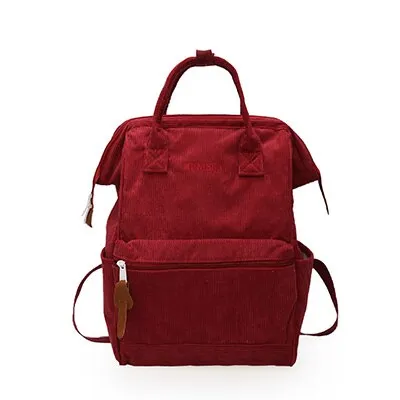 Vvsha Corduroy School Bags For Women Casual Tote Back Shoulder Bags Girls Women’s Backpack Female Teens Back Pack For School Backpack