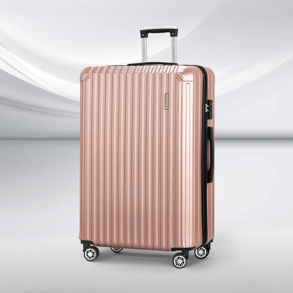 Wanderlite 28'' Luggage - TSA Hard Case Suitcase Set - Rose Gold