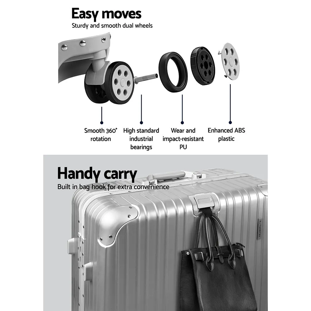 Wanderlite 28" trolley luggage - Lightweight Aluminum Suitcase