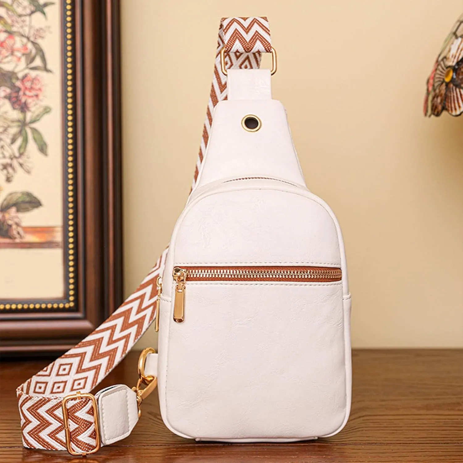 Waterproof Backpack for Men Women Multi Pocket Crossbody Purses Shoulder Handbags Waterproof Backpack(White)