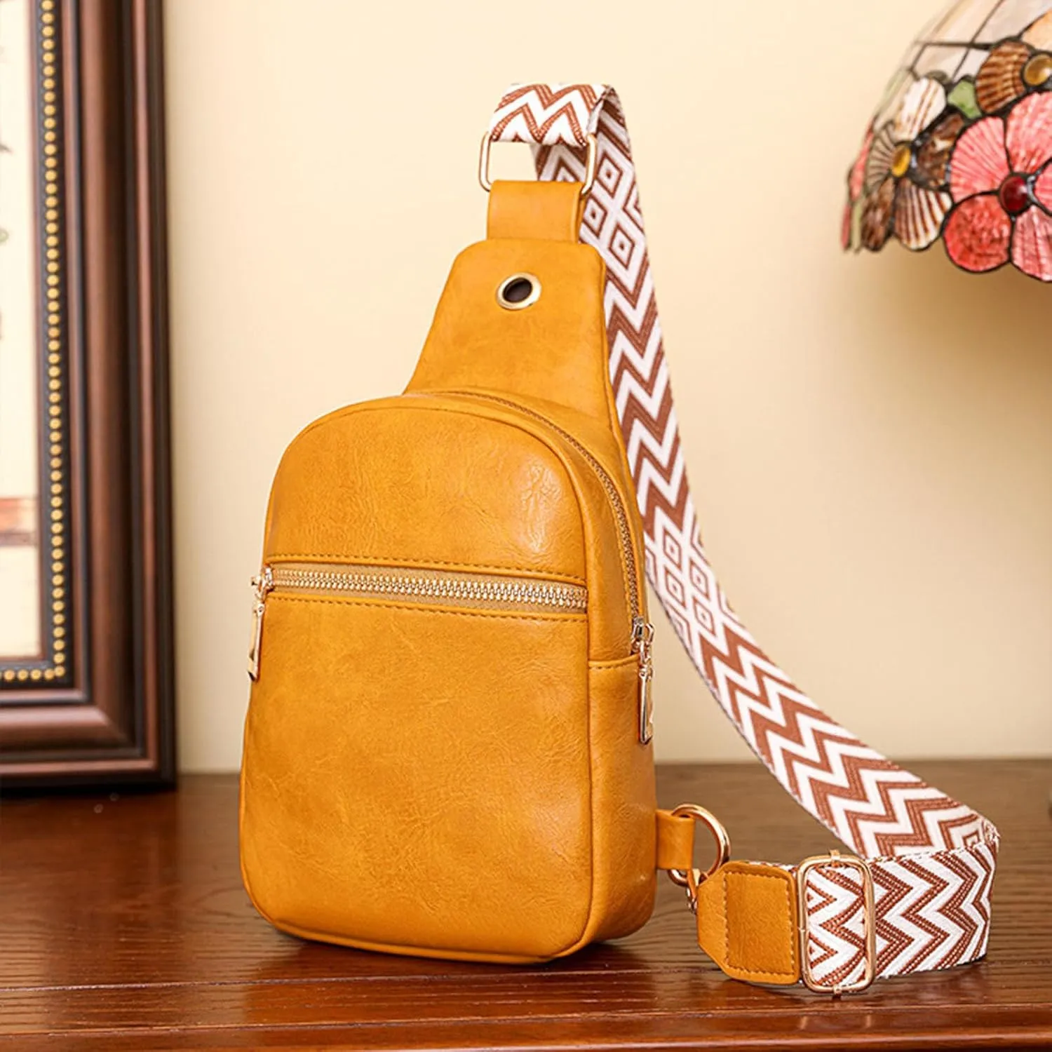 Waterproof Backpack for Men Women Multi Pocket Crossbody Purses Shoulder Handbags Waterproof Backpack(Yellow)