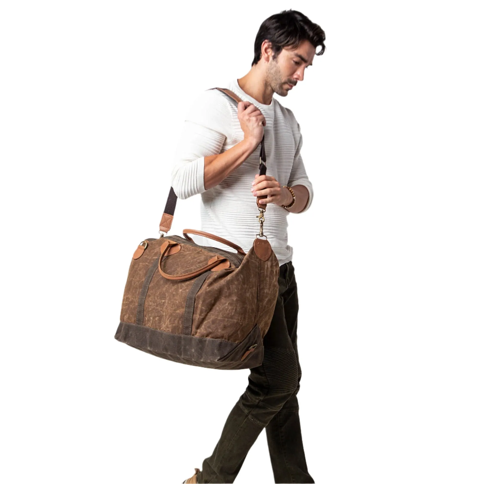 Waxed Canvas Weekender Bag