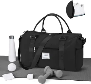WEPLAN Sports Duffel Bag Women's Men's Sports Bag with Shoe Compartment & Wet Compartment Travel Bag Hand Luggage Bag Sports Bags Fitness Bag Gym Bag Weekender Travel Bag Swimming Bag Training Bag