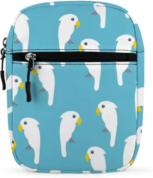 White Cockatoo Birds Funny Crossbody Bags Casual Sling Backpack with Adjustable Strap for Women Men