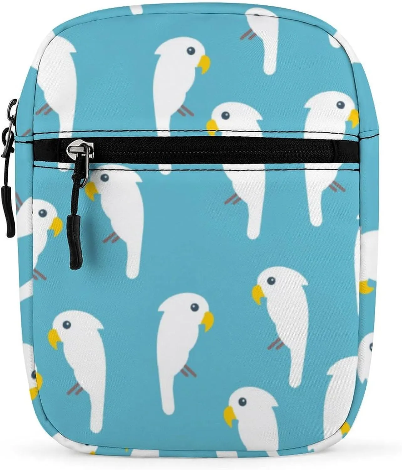 White Cockatoo Birds Funny Crossbody Bags Casual Sling Backpack with Adjustable Strap for Women Men