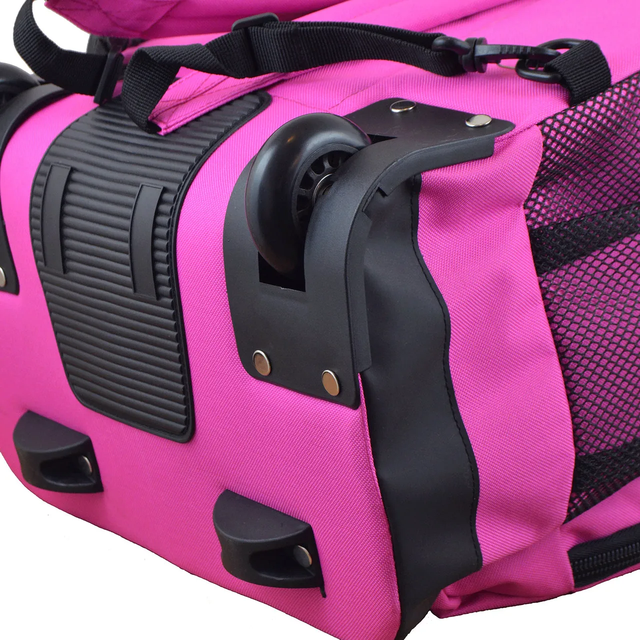 Winnipeg Jets Premium Wheeled Backpack in Pink