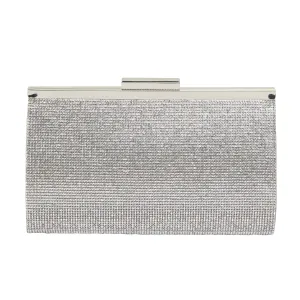 Winslet Handbag in Silver Beaded Hard Case