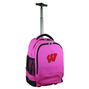 Wisconsin Premium Wheeled Backpack in Pink