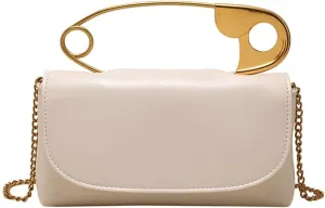 Women Vintage Chic Pin Shoulder Bag Chain Strap CrossBody Ladies Shoulder Purse