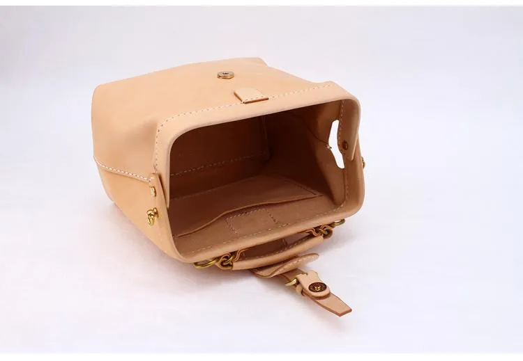 Womens Beige Leather doctor Handbags