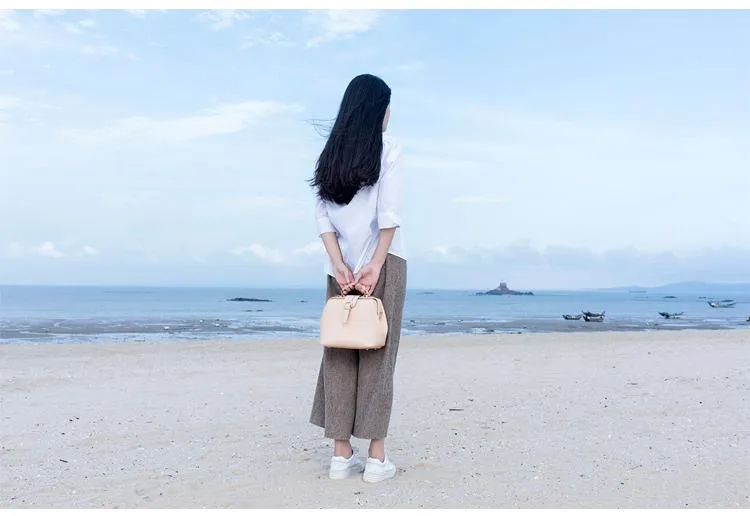 Womens Beige Leather doctor Handbags