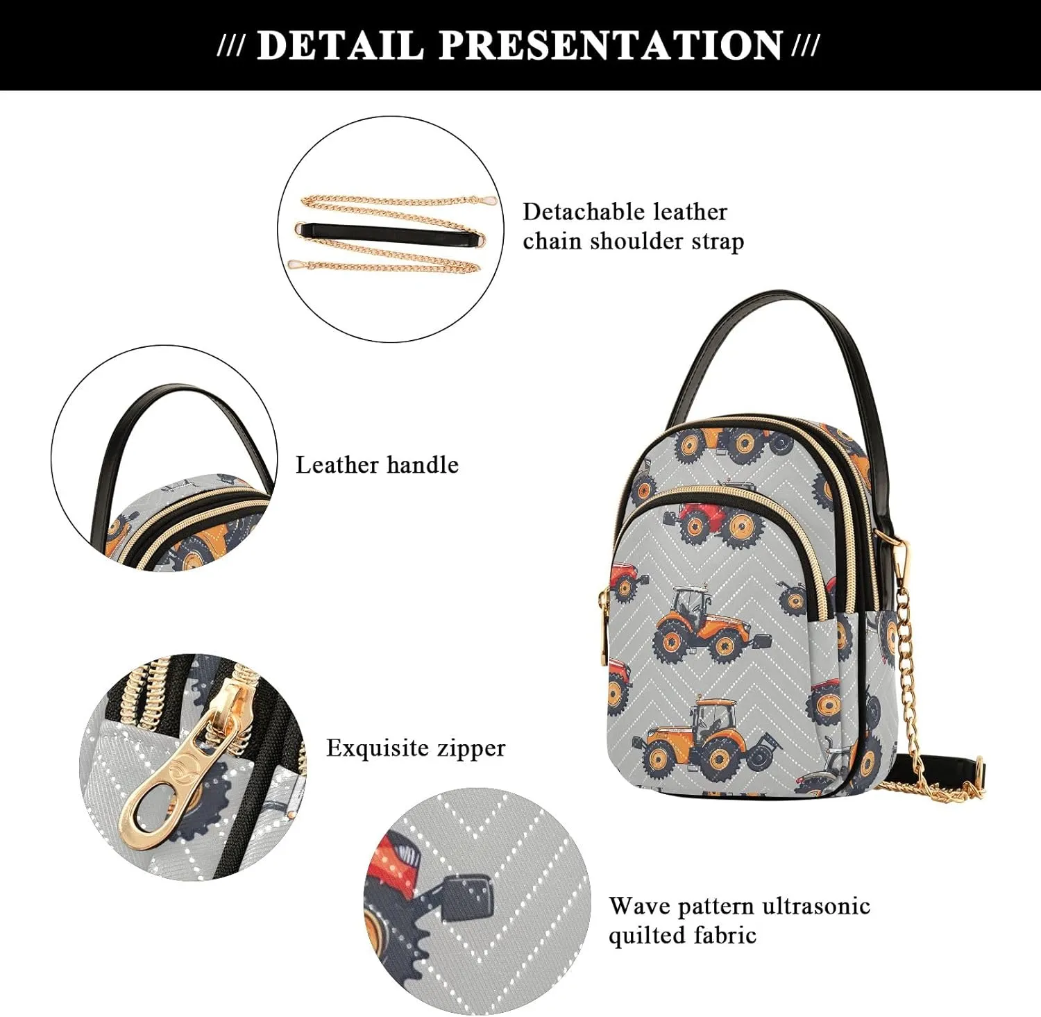 Women's Crossbody Bags Quilted Purse with Chain Phone Purse Handbag