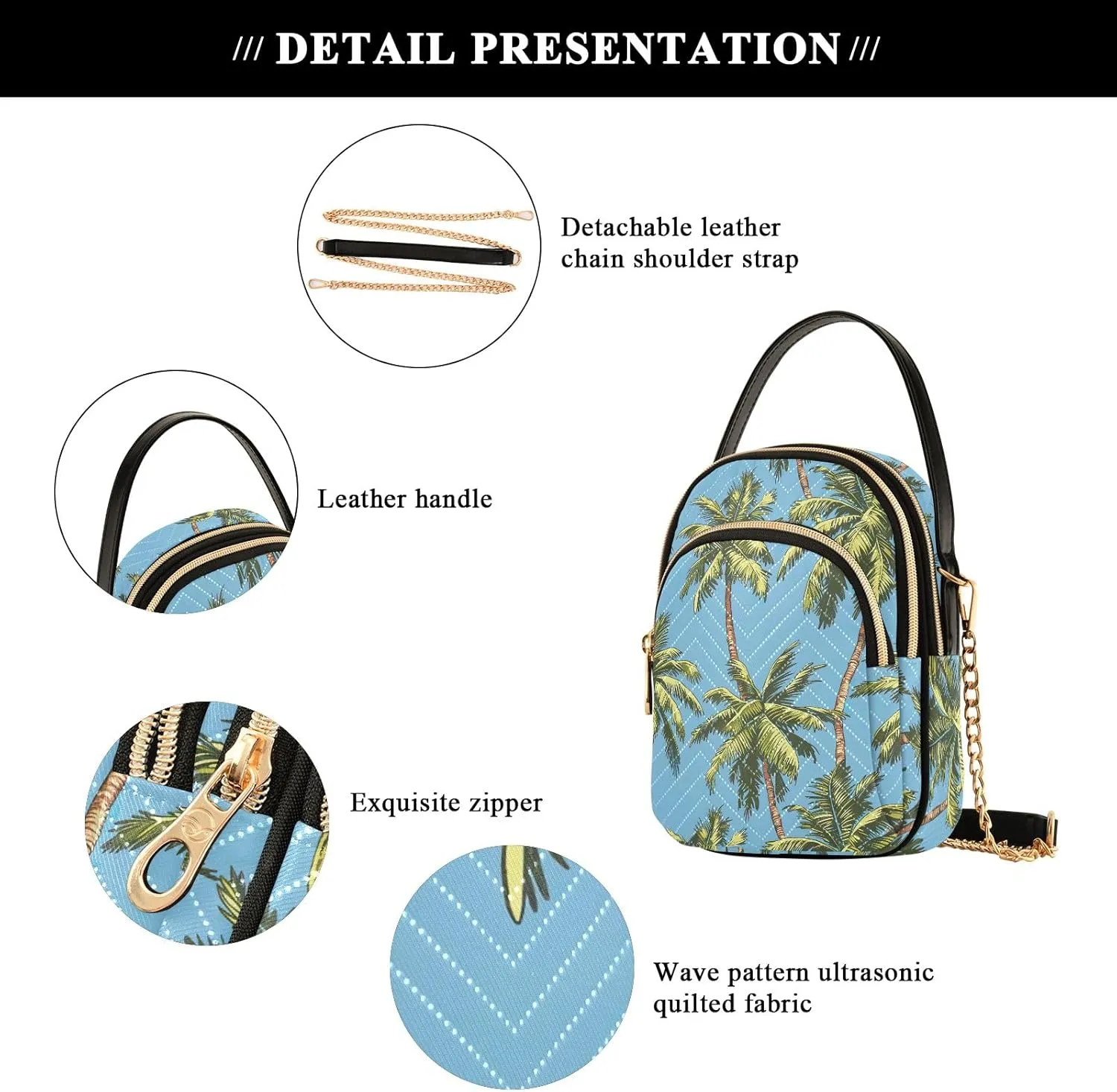 Women's Crossbody Bags Quilted Purse with Chain Phone Purse Handbag