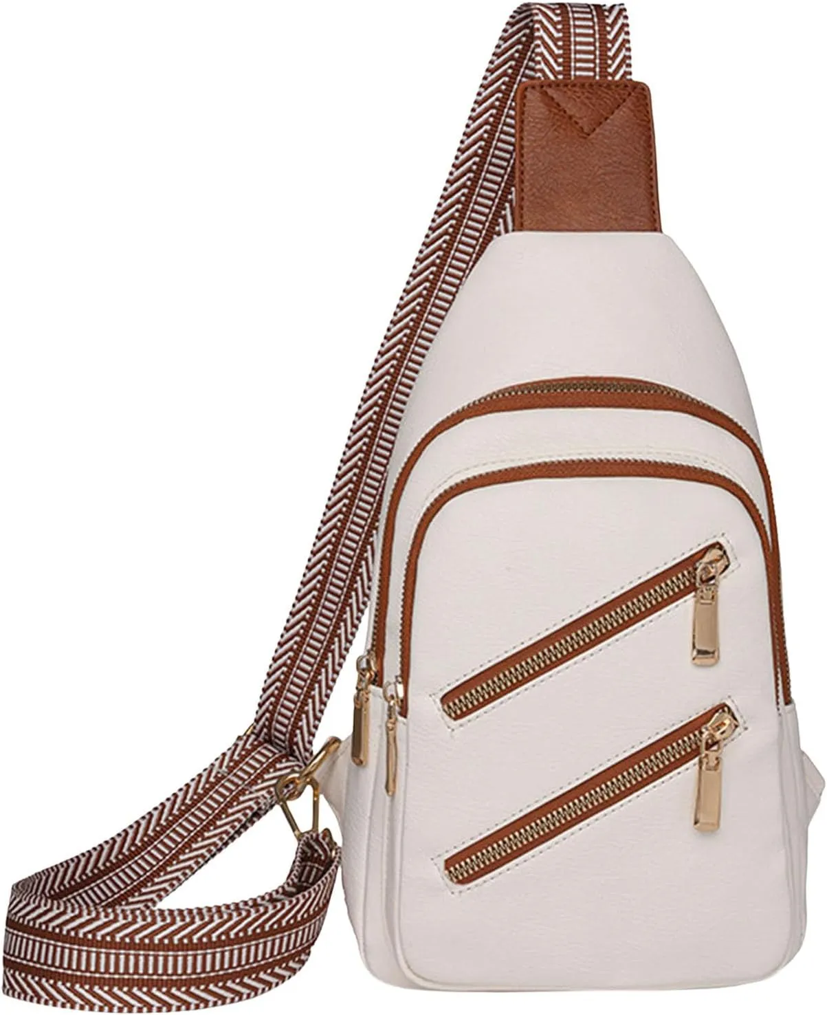 Womens Crossbody Leather Handbag Chest Bags Daypack Crossbody for Travel Sport Running Hiking Sports Backpack