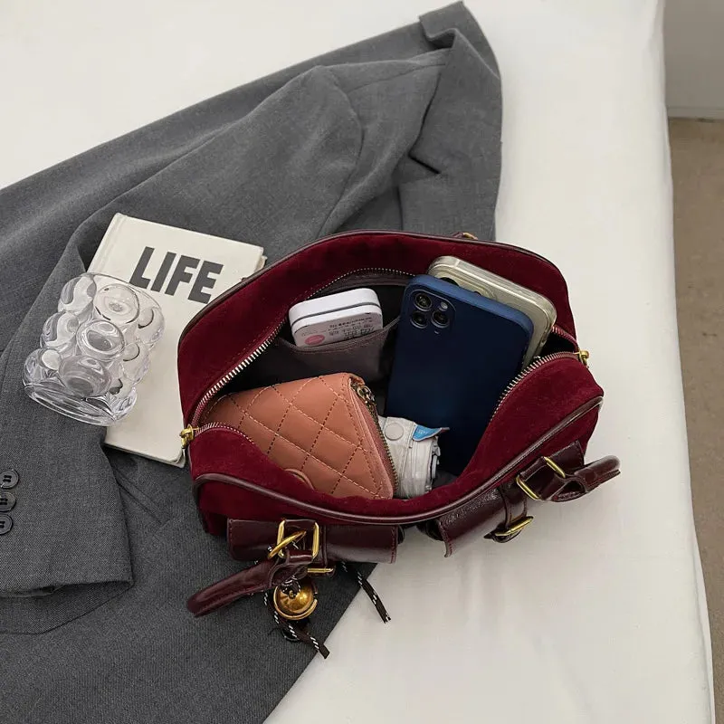 Women's Double Pocket Zipper Underarm Bag