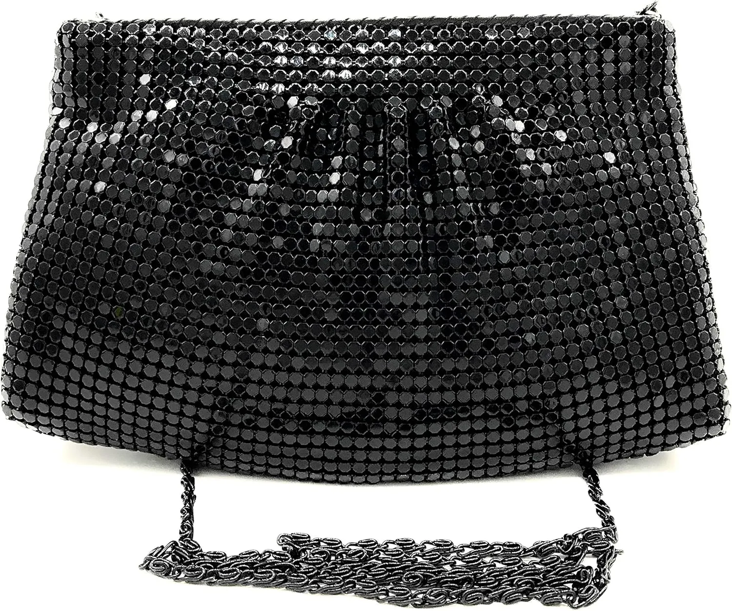 Women's Evening Clutches Metal Mesh Party Purse Bag(Mini,Purple)