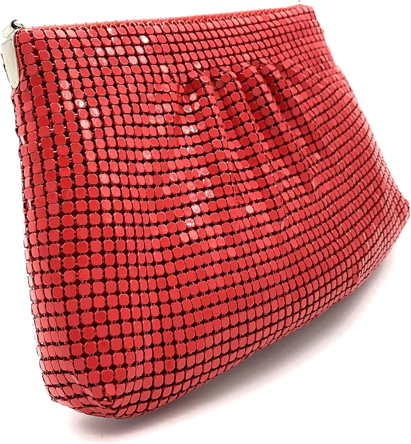 Women's Evening Clutches Metal Mesh Party Purse Bag(Mini,Purple)