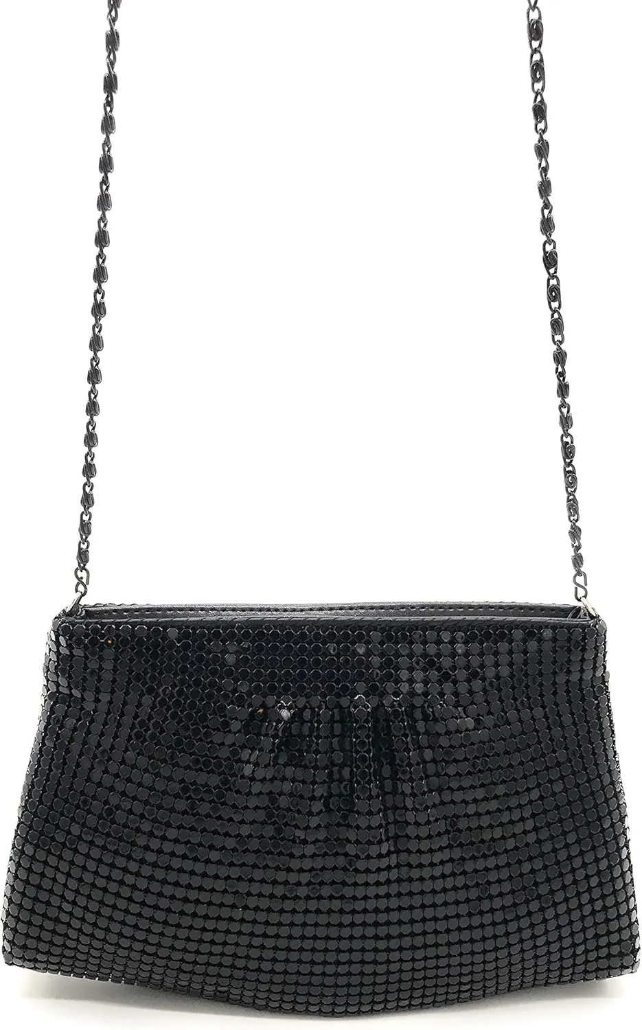 Women's Evening Clutches Metal Mesh Party Purse Bag(Mini,Purple)