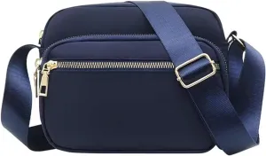 Women's Hiking Backpack Multi Pocket Crossbody Purses Soft Leather Shoulder Handbags Water Proof Bag(Blue)