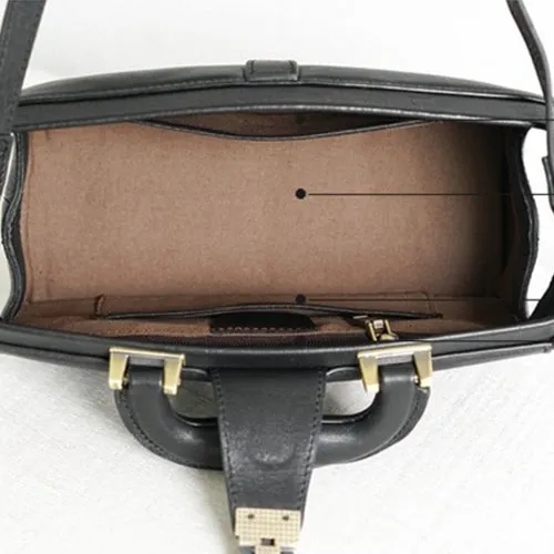 Women's Leather Doctor Bag Gladstone Style Handbags