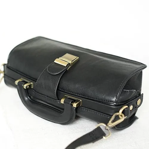 Women's Leather Doctor Bag Gladstone Style Handbags