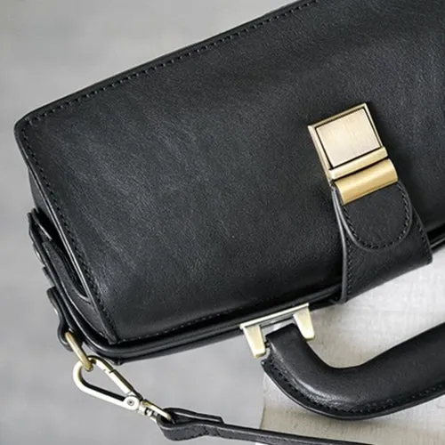Women's Leather Doctor Bag Gladstone Style Handbags