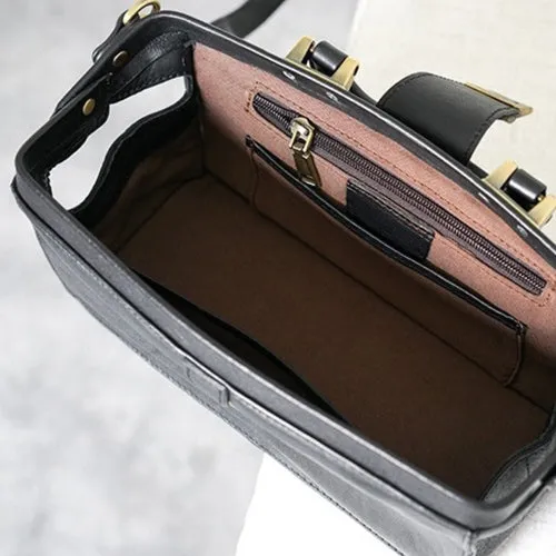 Women's Leather Doctor Bag Gladstone Style Handbags