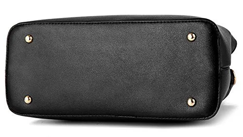Women's Leather Handbag Tote Shoulder Bag Crossbody Purse (9 colors), Pink
