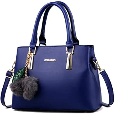 Women's Leather Handbag Tote Shoulder Bag Crossbody Purse (9 colors), Pink
