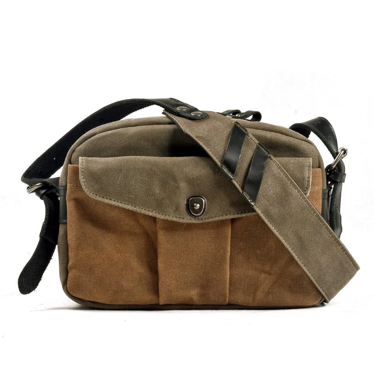 Woosir Vintage Wax Canvas Travel Camera Messenger Bag