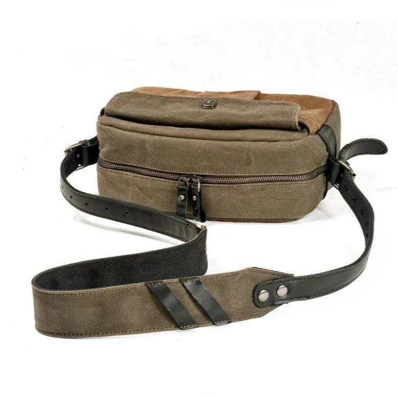 Woosir Vintage Wax Canvas Travel Camera Messenger Bag